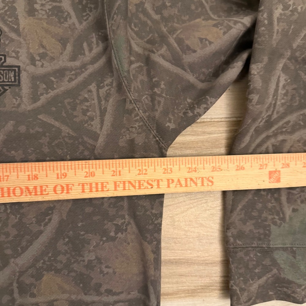 Harley-Davidson Honolulu Hawaii Camo Tiki Hoodie Mens Medium Ride With Aloha - Picture 8 of 8